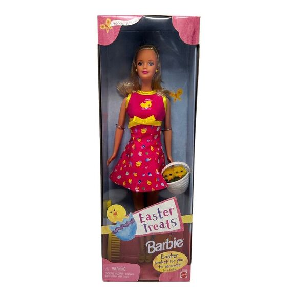 Barbie Easter Treats Special Edition 1999 Pink Dress Cottage Core Classy Mom - Picture 1 of 13
